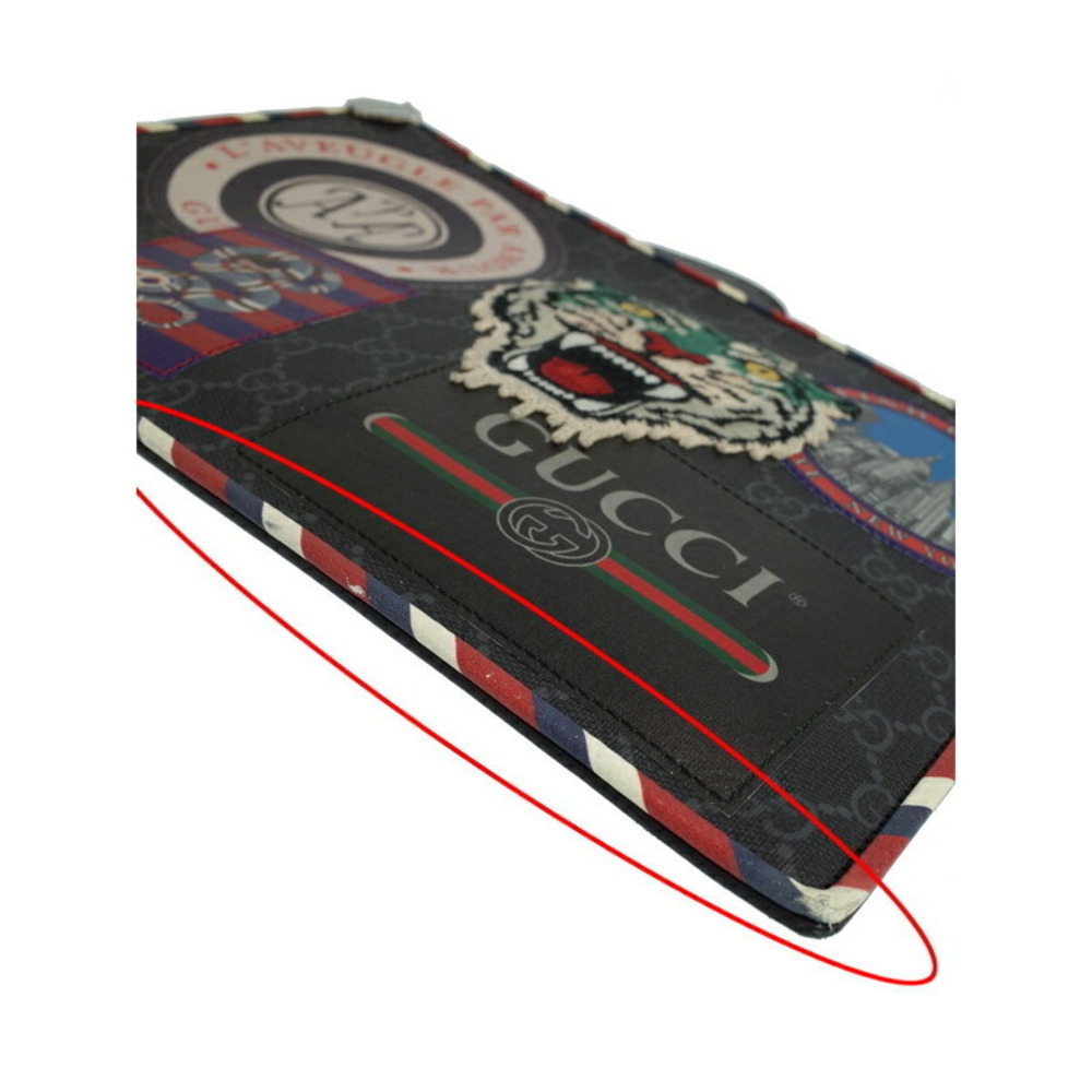 GUCCI Night Courier GG Supreme Clutch Bag - Picture 5 of 9